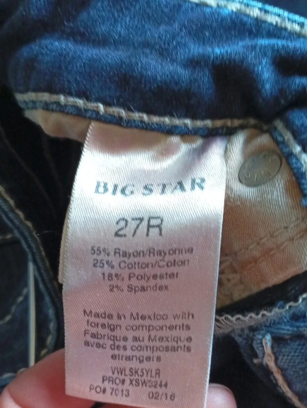 Big Star Women's Skinny Jeans in Dark Blue Wash